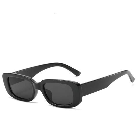 small rectangle sunglasses womens|rectangle sunglasses with side lenses.